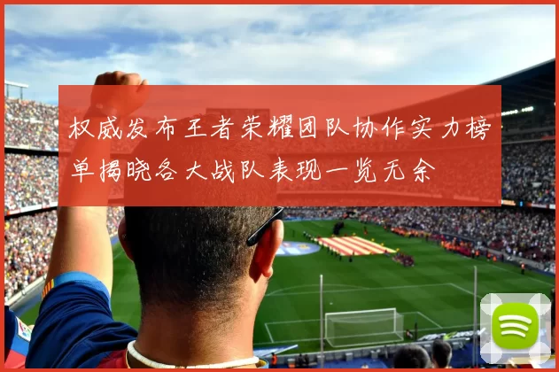 权威发布王者荣耀团队协作实力榜单揭晓各大战队表现一览无余